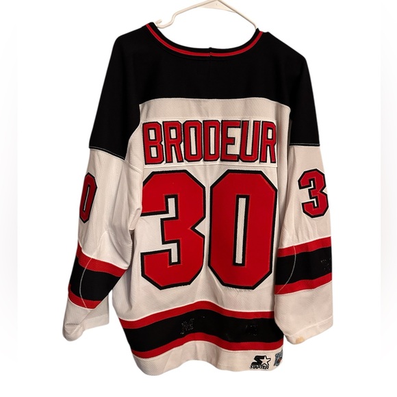 STARTER Other - Vintage New Jersey Devils Martin Brodeur XL Red White Hockey Jersey READ